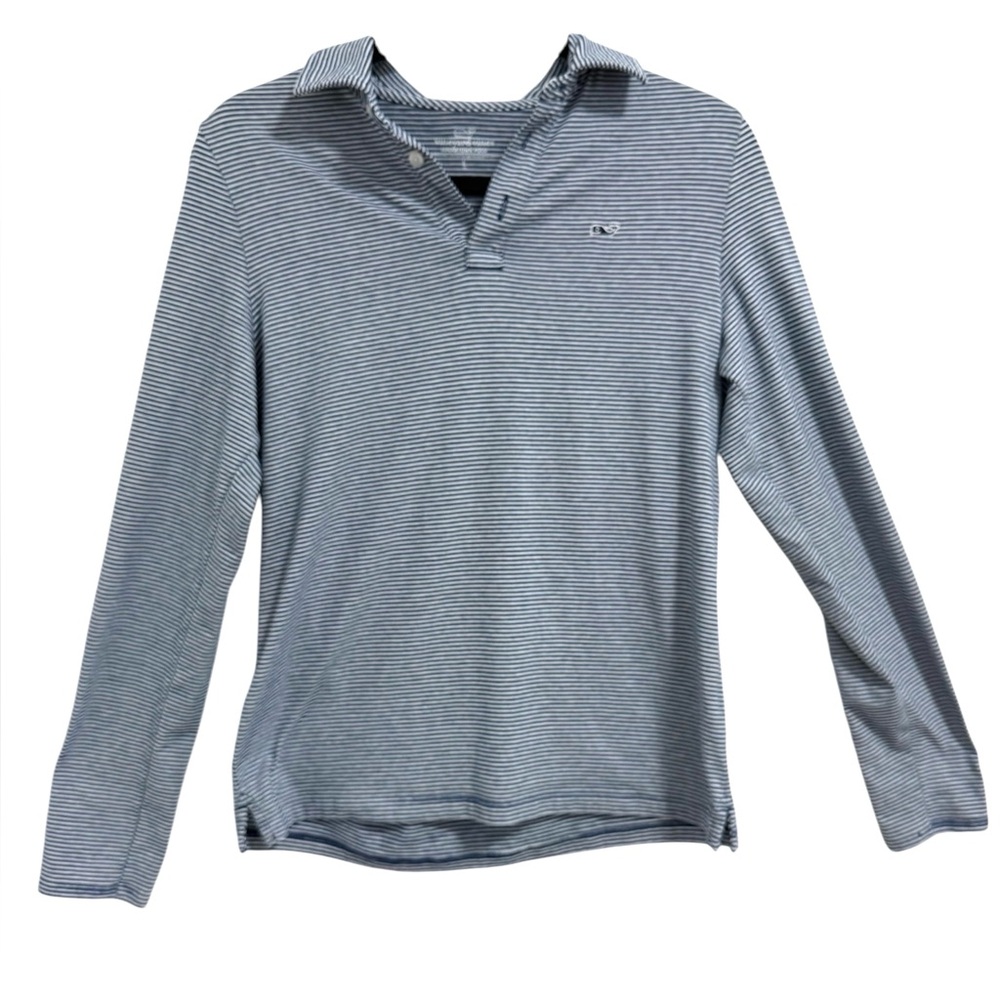 Vineyard Vines boys striped collared long sleeve polo